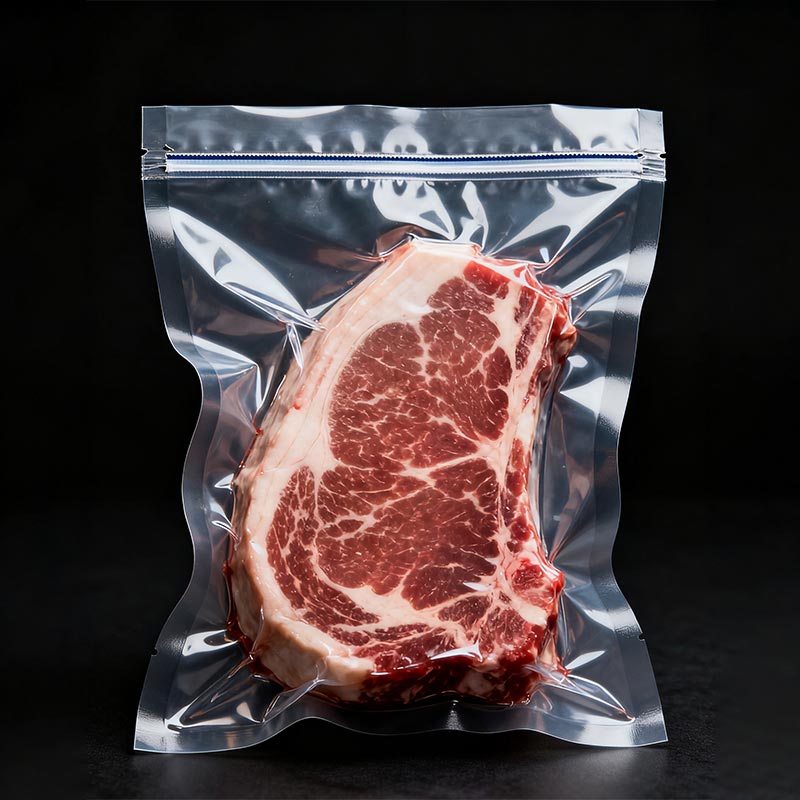 Bolsa de vacío de plástico para envasado de carne