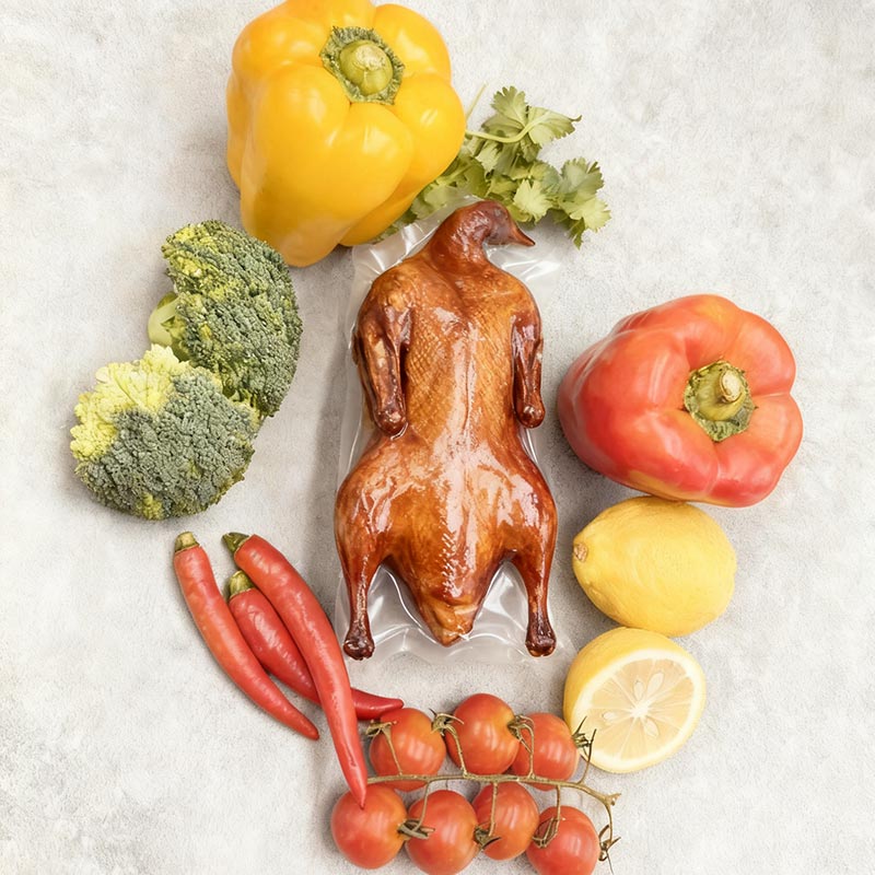 Bolsa retráctil al vacío de PVDC para envasado de alimentos listos para comer
